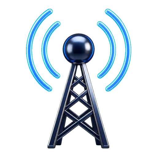 3D-иконка радиовышки для FM-рекламы