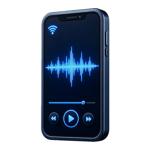3D-иконка digital audio для онлайн-радио